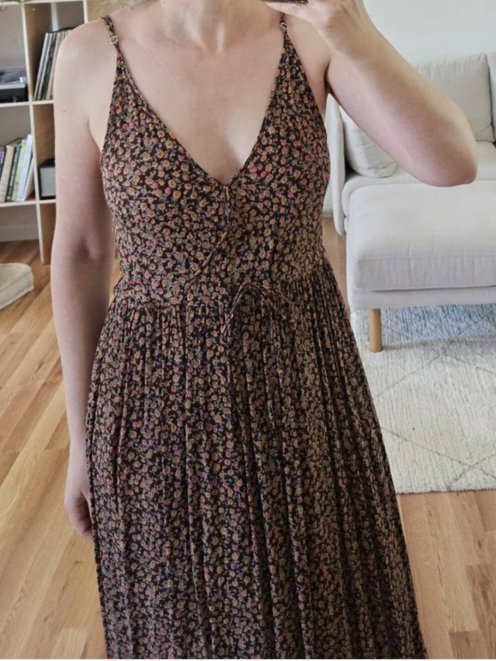 Christy Dawn raisin calico floral lincoln boho hippie cottage indie midi dress - Picture 7 of 7